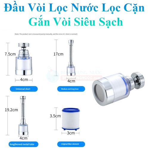 Đầu vòi lọc nước tăng áp 270 độ