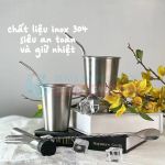 Ly giữ nhiệt inox bọc da Gucgres Ly giữ nhiệt inox bọc da Gucgres