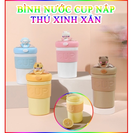 Ly đựng nước Bobo nắp thú cưng
