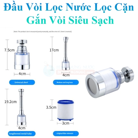 Đầu vòi lọc nước tăng áp 270 độ