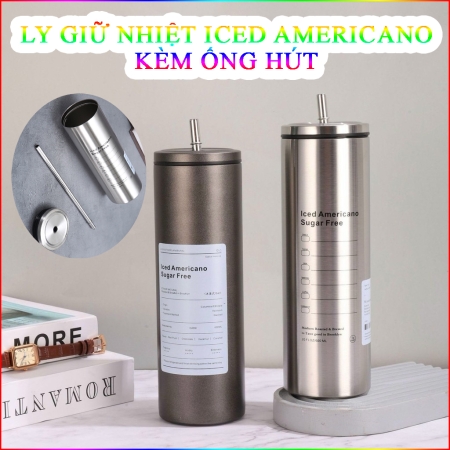 Ly giữ nhiệt Inox 304 360ml kèm ống hút